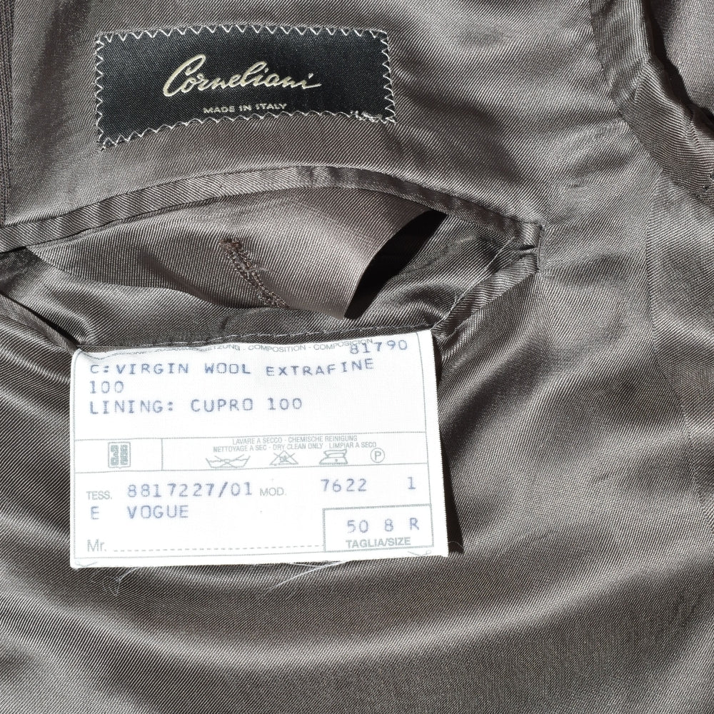 Brown Striped Suit made of Virgin Wool (EU 50)