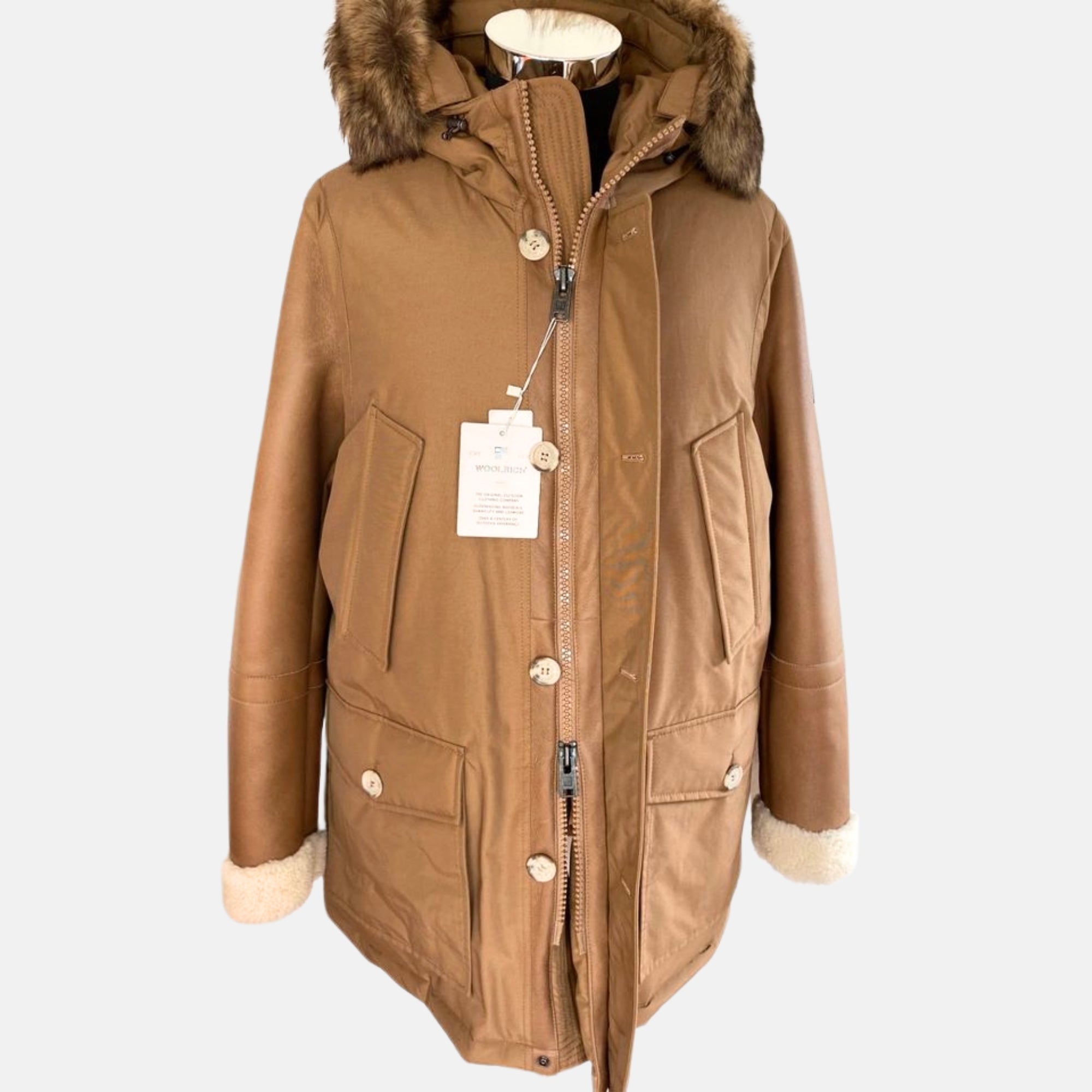 Alaskan Brown Parka made of Sheepskin/Cotton (EU L)