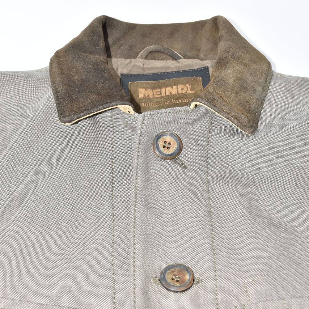 Brown Jacket made of Cotton/Viscose with Suede Details (EU 50)