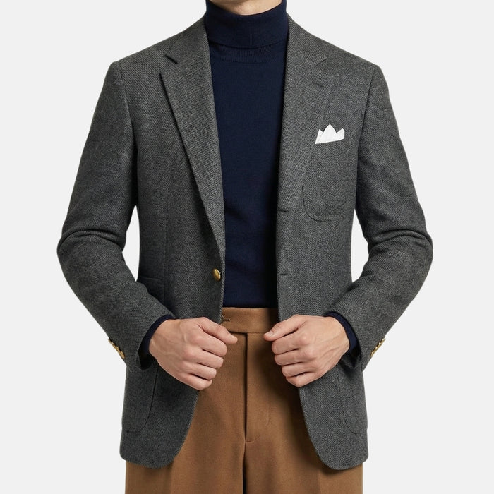 Grey Wool Cashmere Blazer