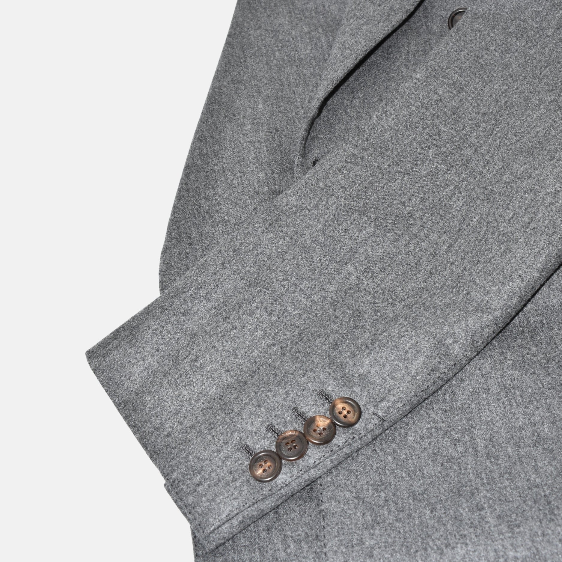 Gray Double-Breasted Blazer Wool/Cashmere/Silk (EU 50)