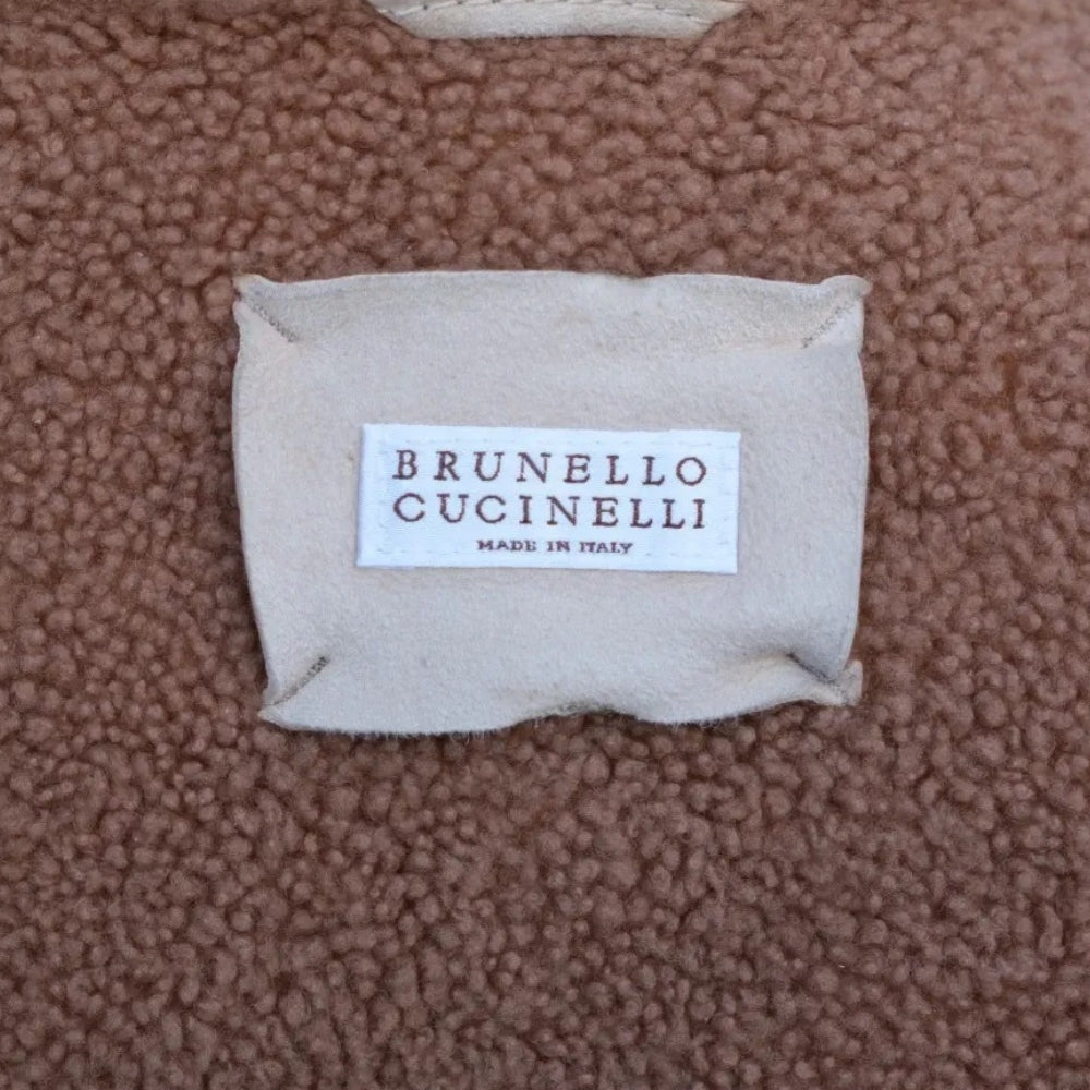 Beige Field Shearling Jacket (S)