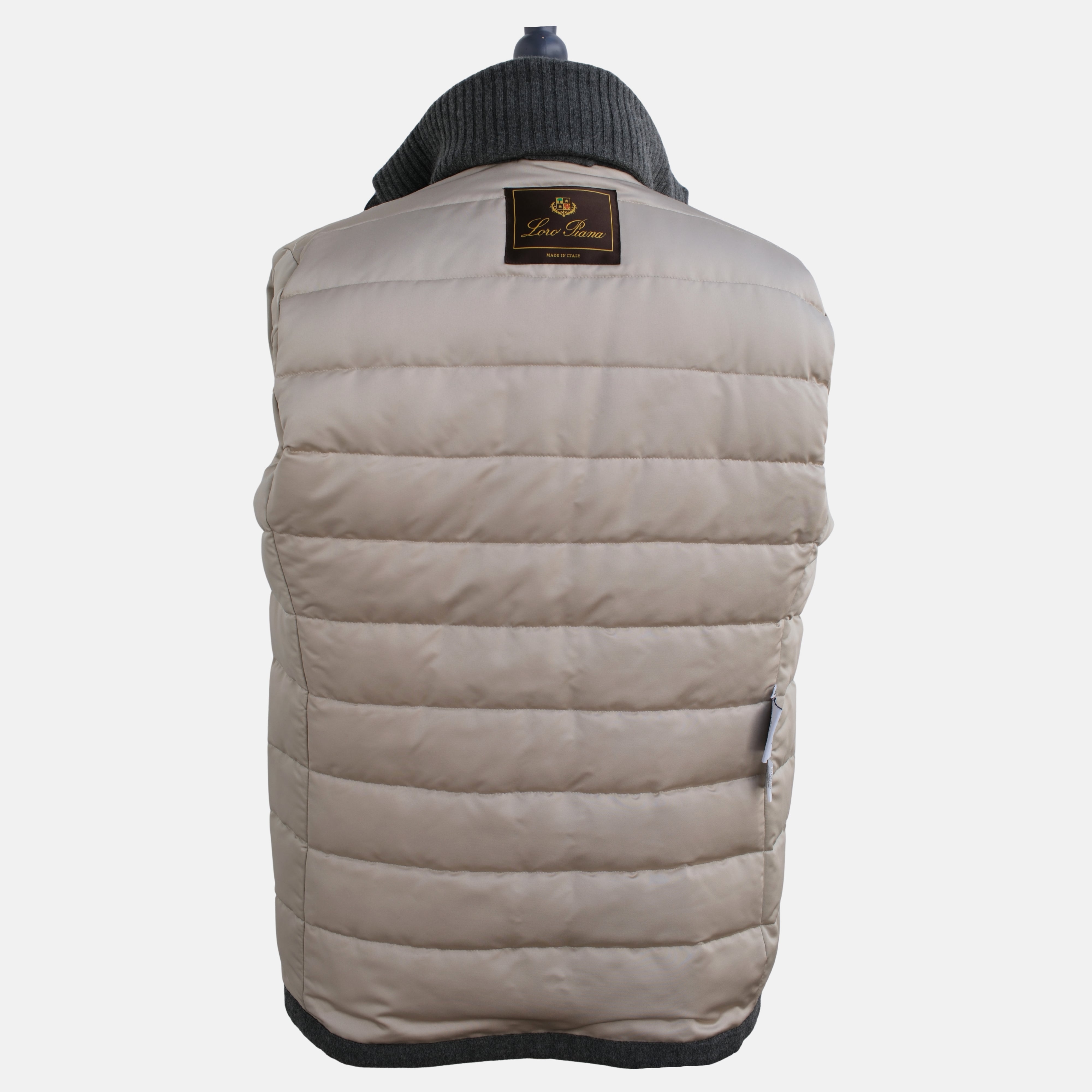 Gray Down/Storm System Jacket made of Virgin Wool/Cashmere/Suede Details (EU 52)