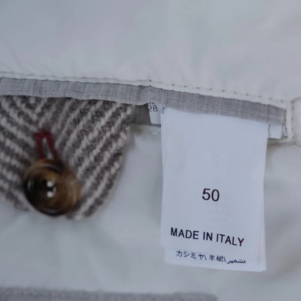Grey Double Breasted Padded Cashmere Coat (EU 50)