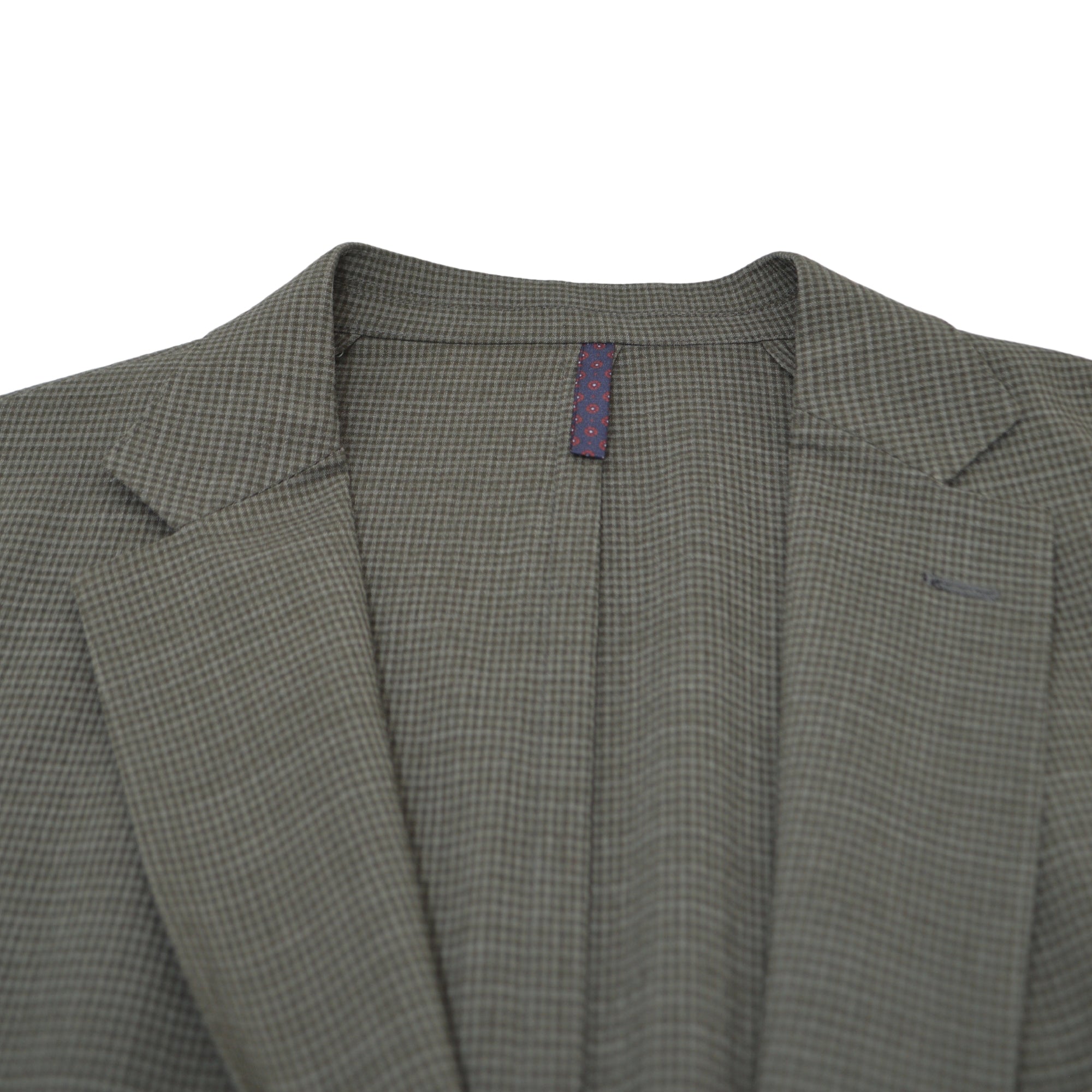 Olive Checked Suit made of Wool (58)