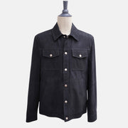 Black Suede Trucker Jacket (L)