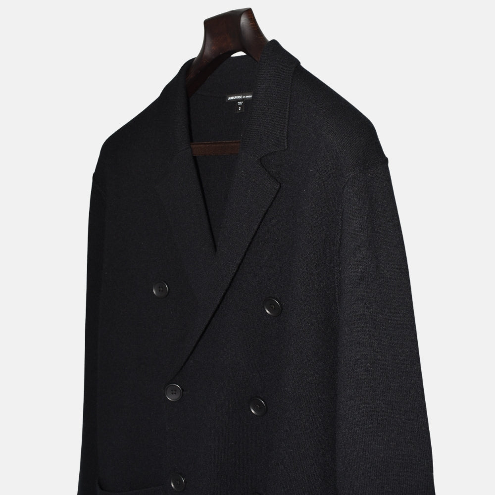 Black Double Breasted Cardigan made of Cashmere (M)