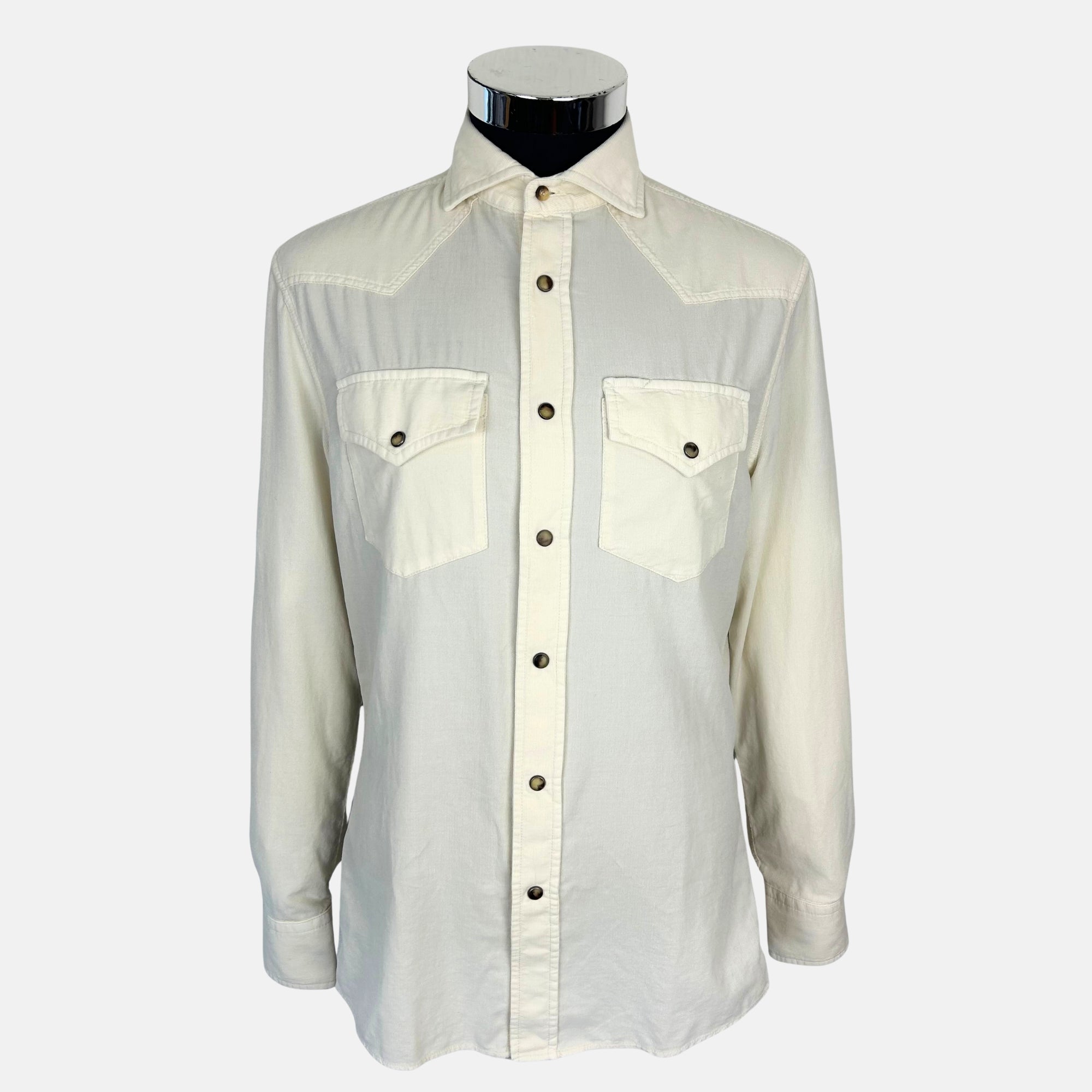 Off-White Corduroy Shirt made of Cotton (XS)