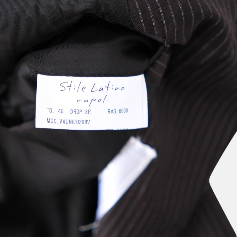 Charcoal Pinstriped Suit made of Wool (EU 48)