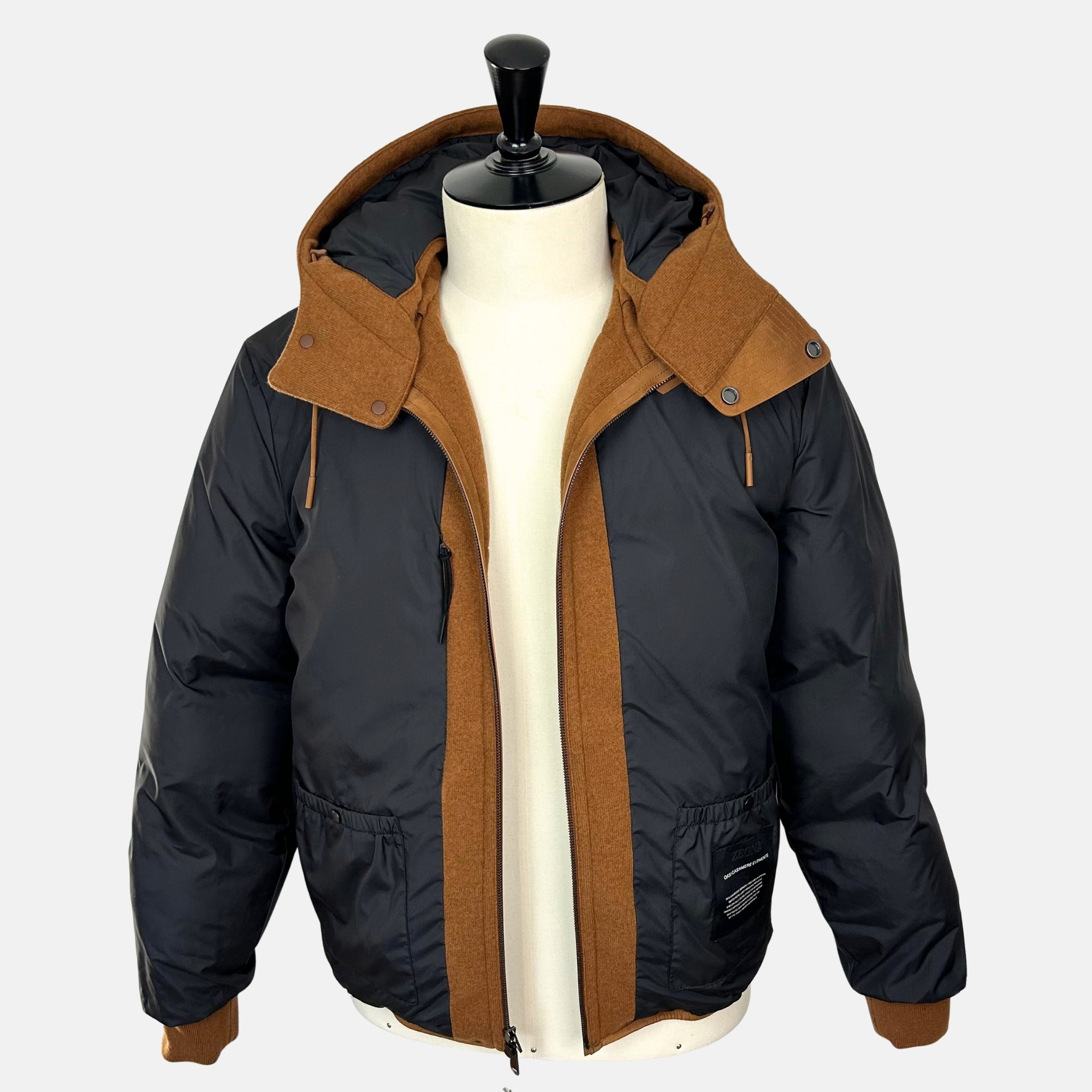 Dark Foliage Down Bomber Jacket made of Cashmere (EU 50, EU 52)