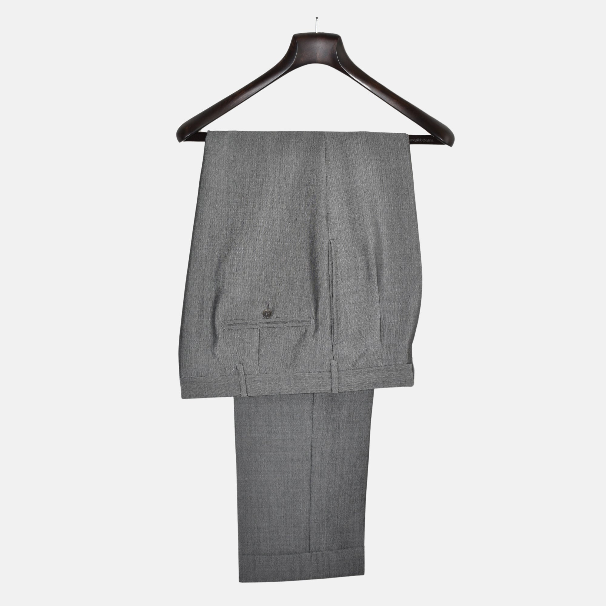 Gray Double Breasted Suit made of Wool (EU 52L)