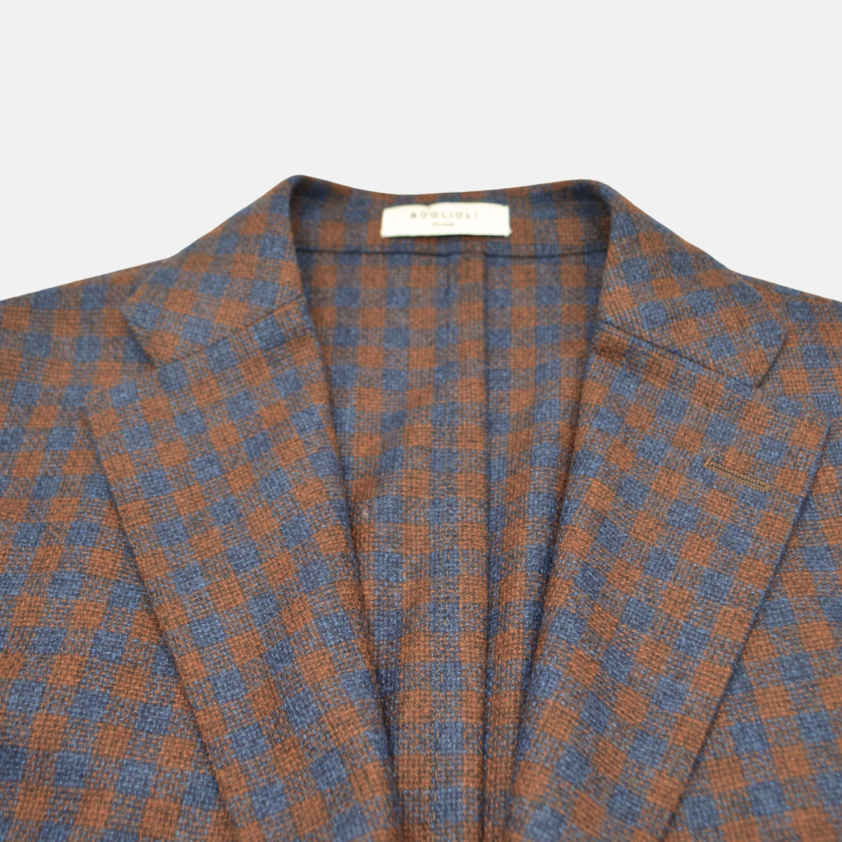 Rust/Blue Checked Blazer made of Wool/Cashmere (EU 48)