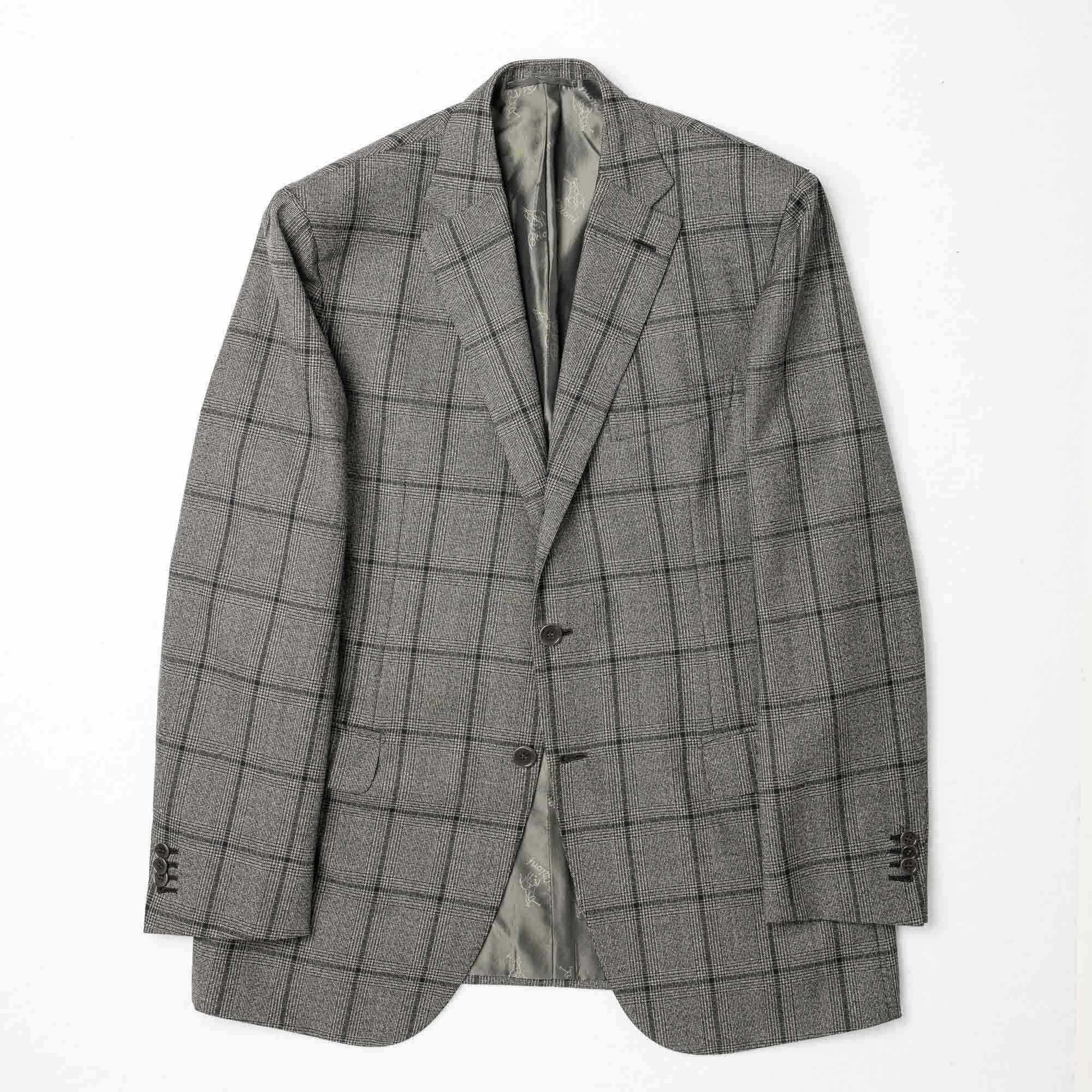 Grey/Black Patterned Suit made of Wool (EU 52)