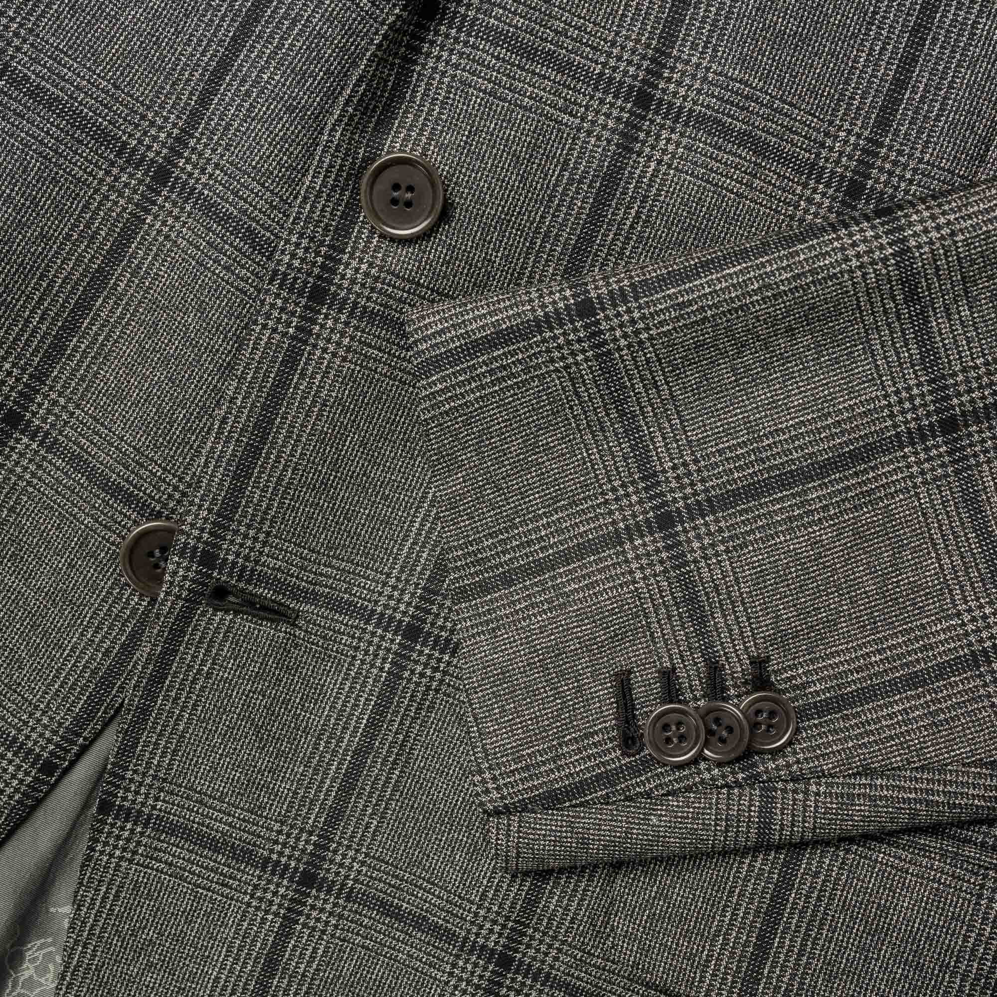 Grey/Black Patterned Suit made of Wool (EU 52)