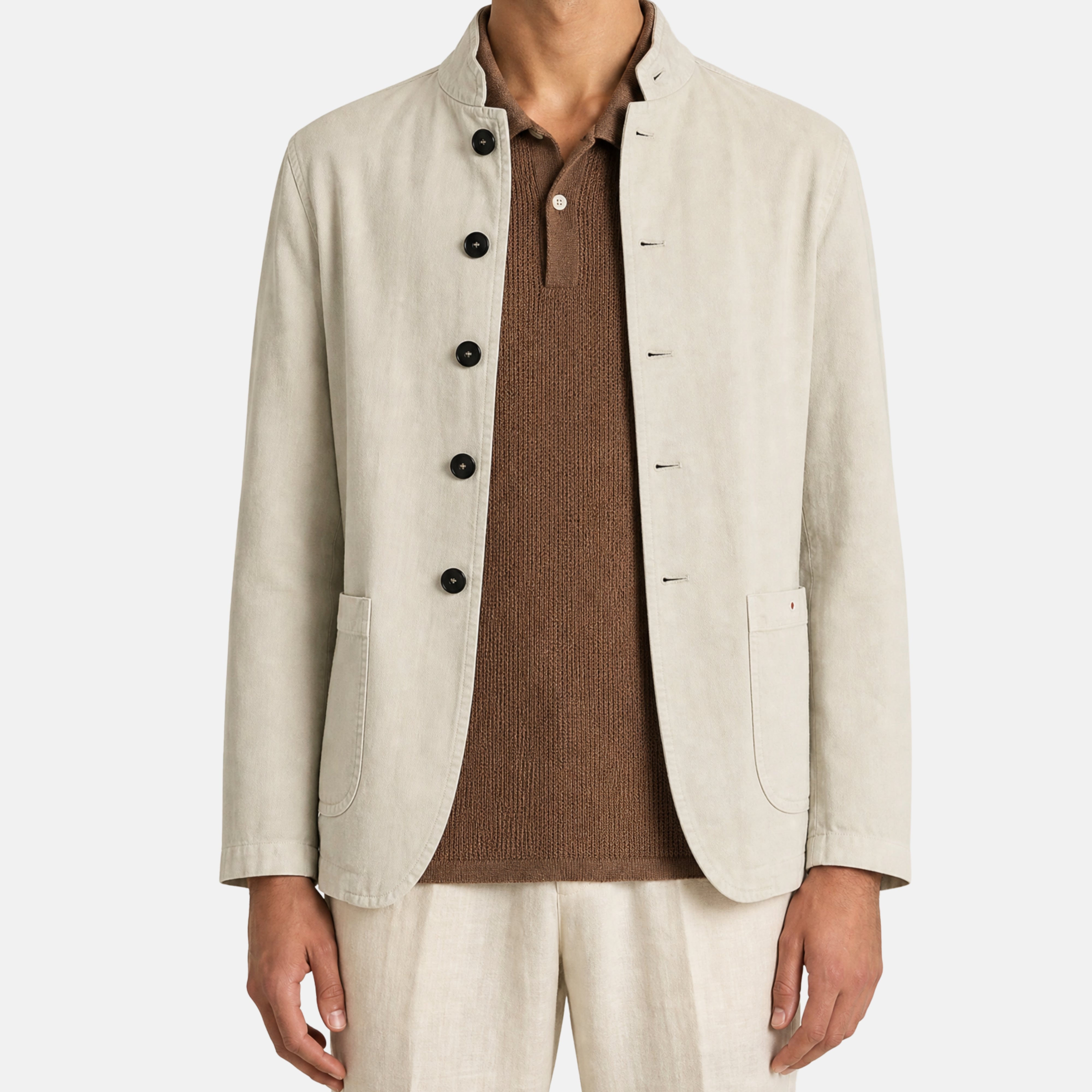 Ecru Chore Jacket made of Cotton (EU 48, EU 50, EU 52, EU 54)