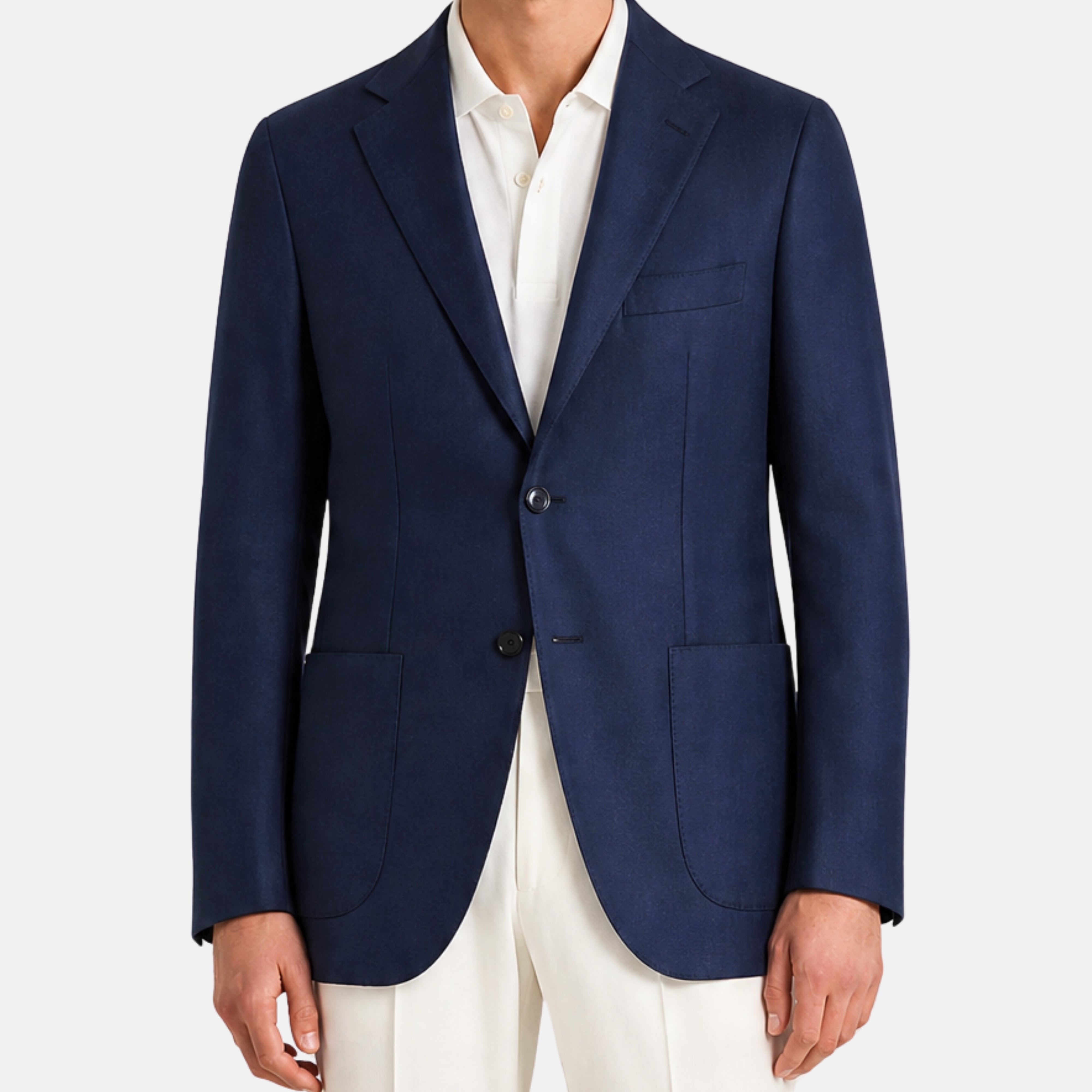 Navy Blazer made of Cotton/Silk (EU 48, EU 50, EU 52)