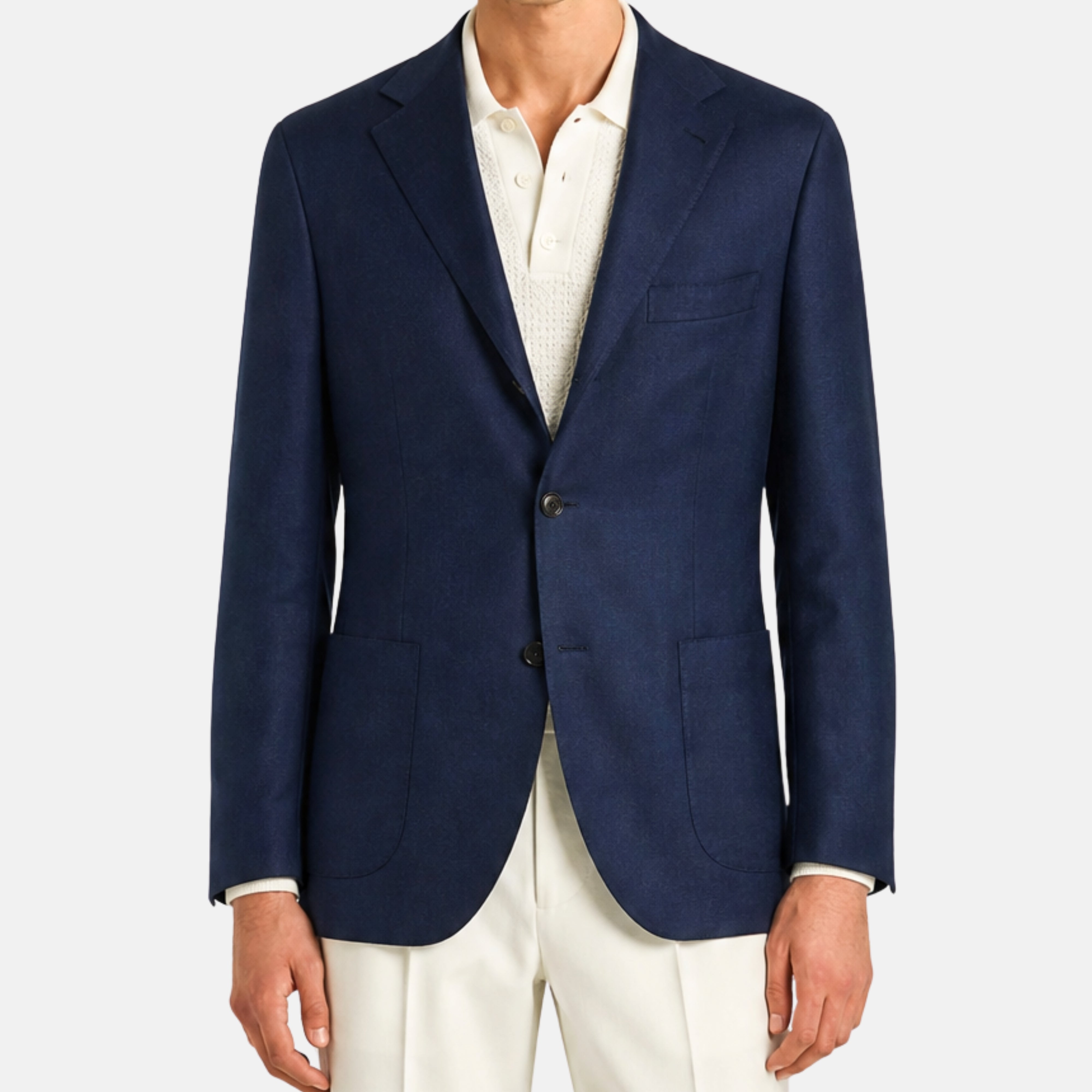 Navy Blazer made of Cotton/Silk (EU 48, EU 50, EU 52)