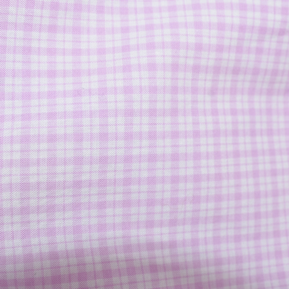 White-Pink Cotton Checked Shirt