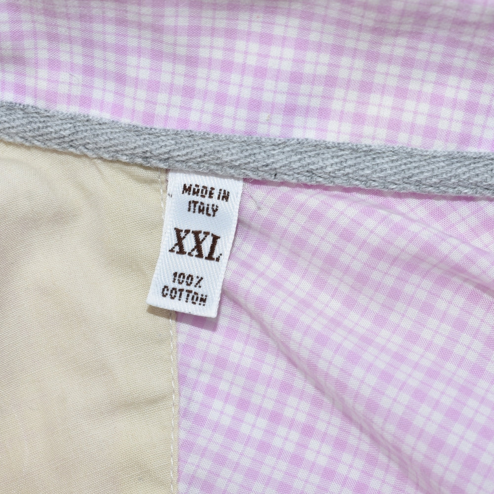 White-Pink Cotton Checked Shirt