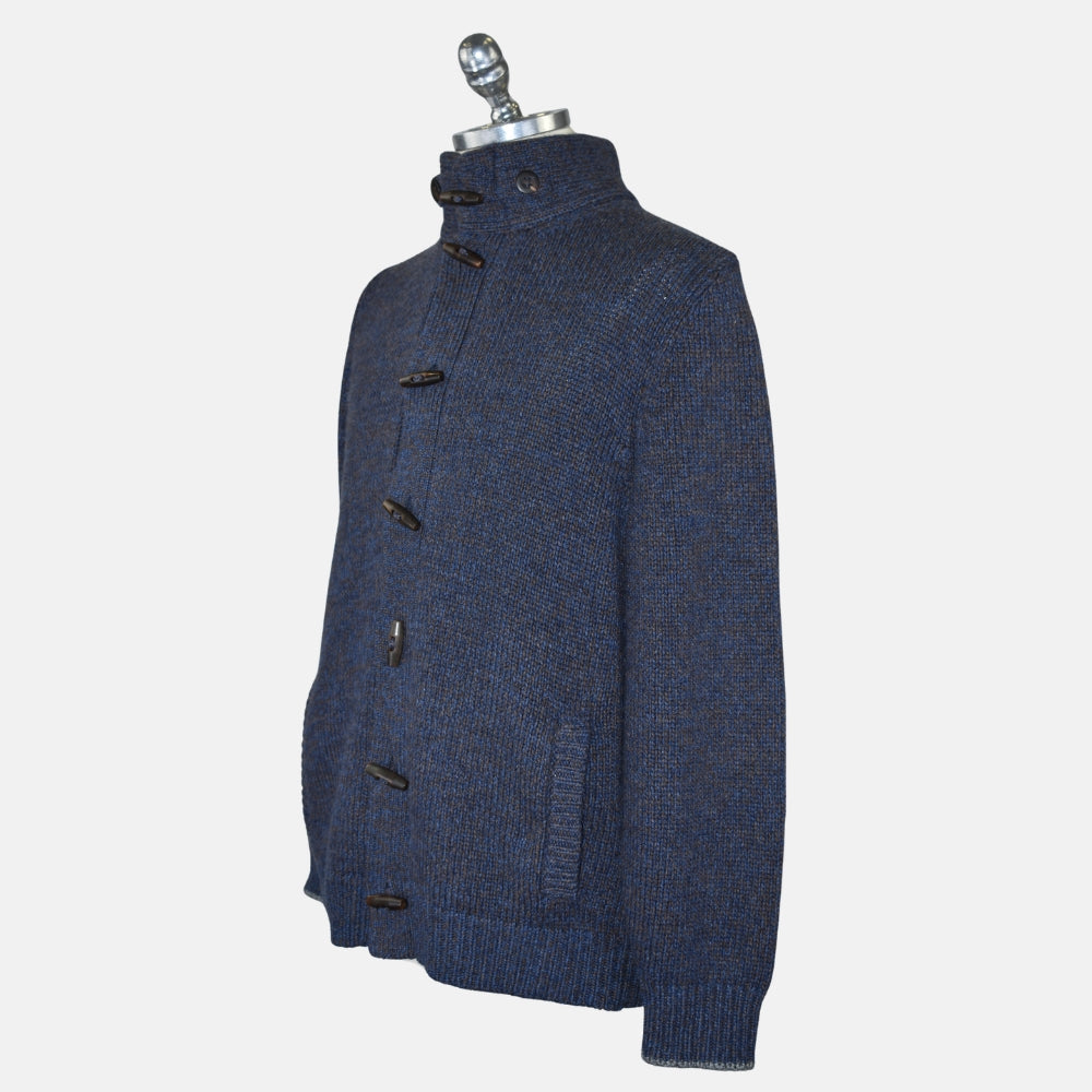 Multicolor Cashmere Toggle Cardigan (EU 54)