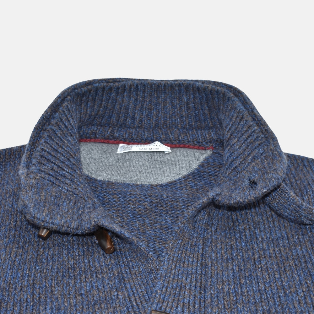 Multicolor Cashmere Toggle Cardigan (EU 54)