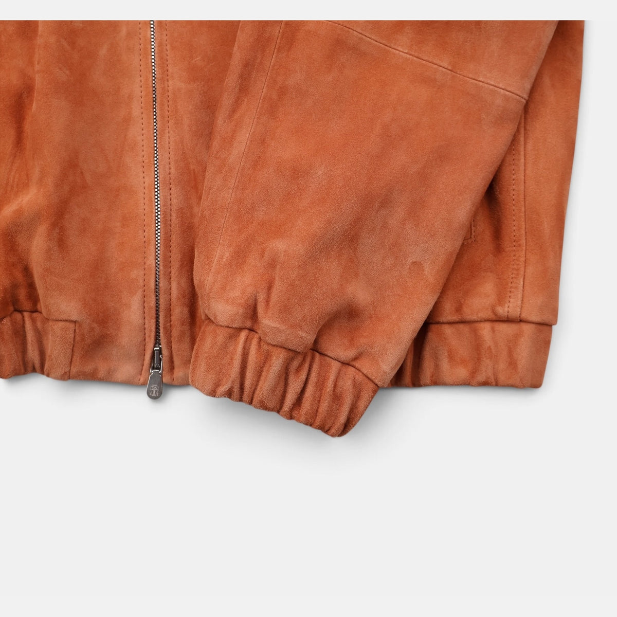 Brunello Cucinelli cognac brown calf leather blouson jacket