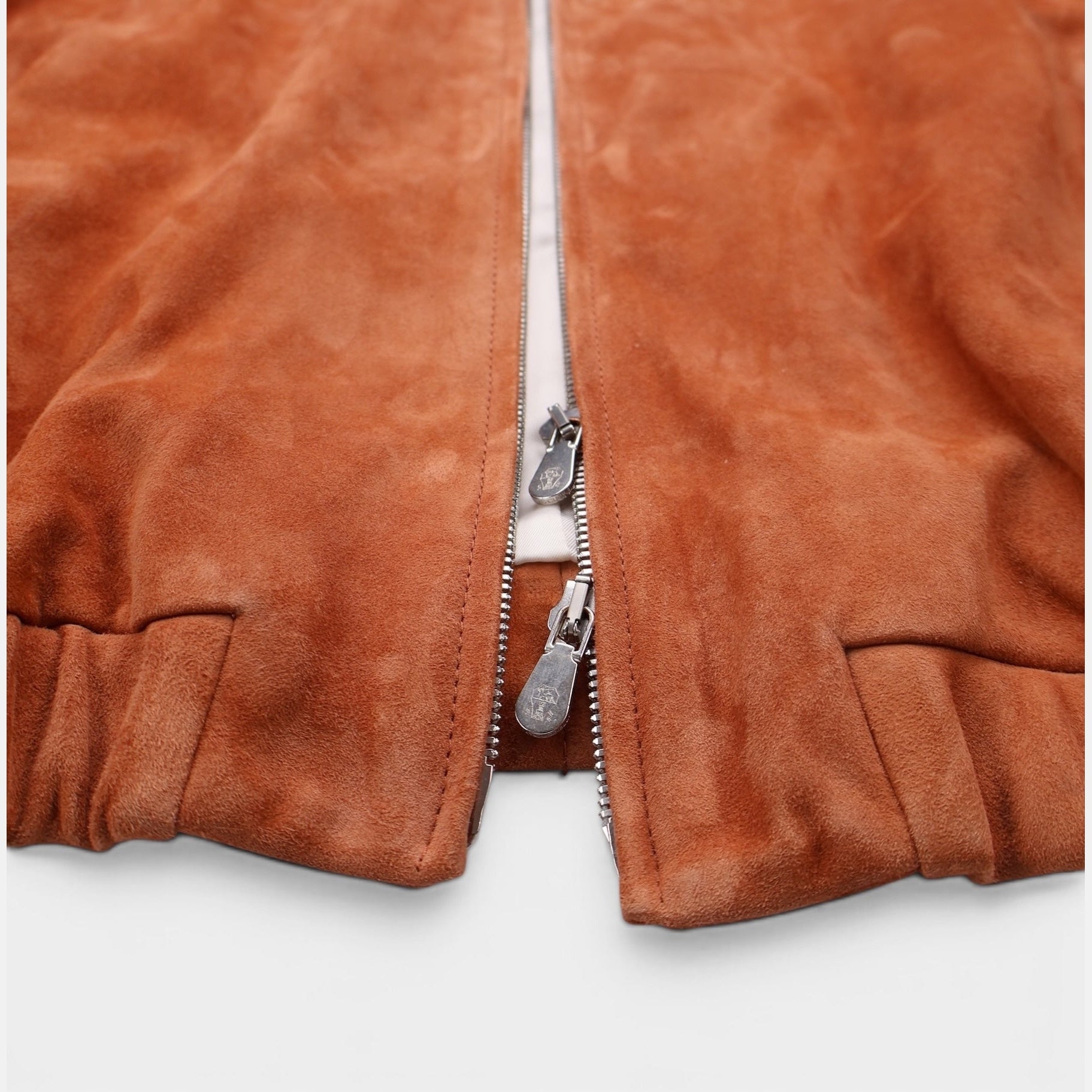 Brunello Cucinelli cognac brown calf leather blouson jacket