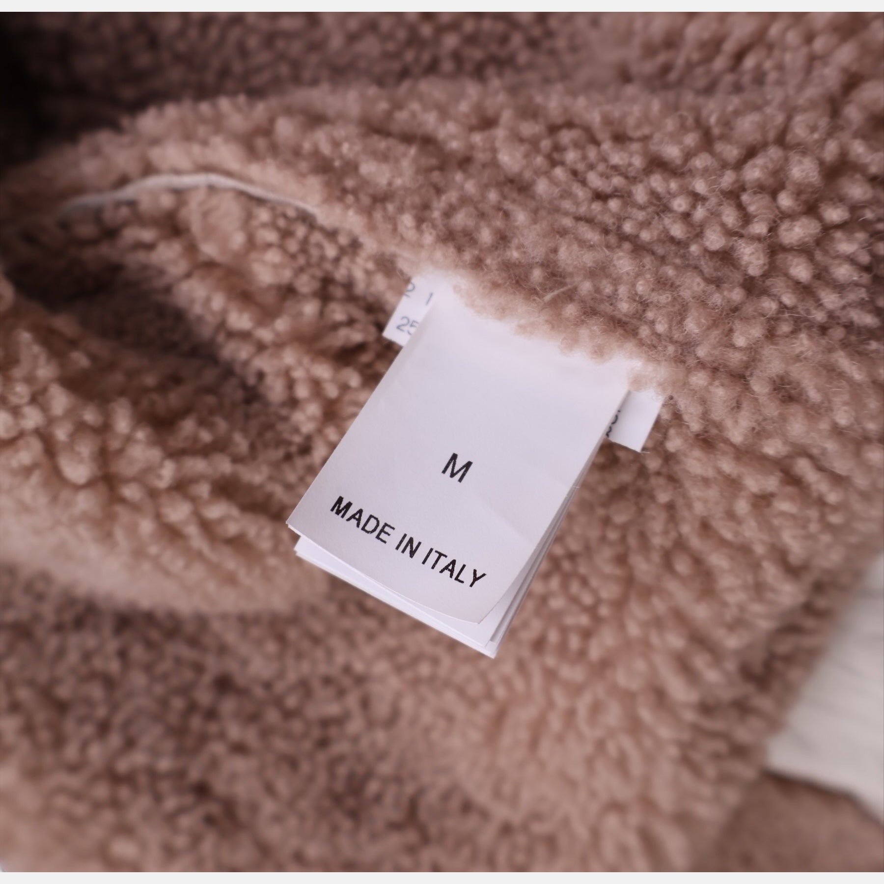 Brunello Cucinelli light beige suede shearling overcoat