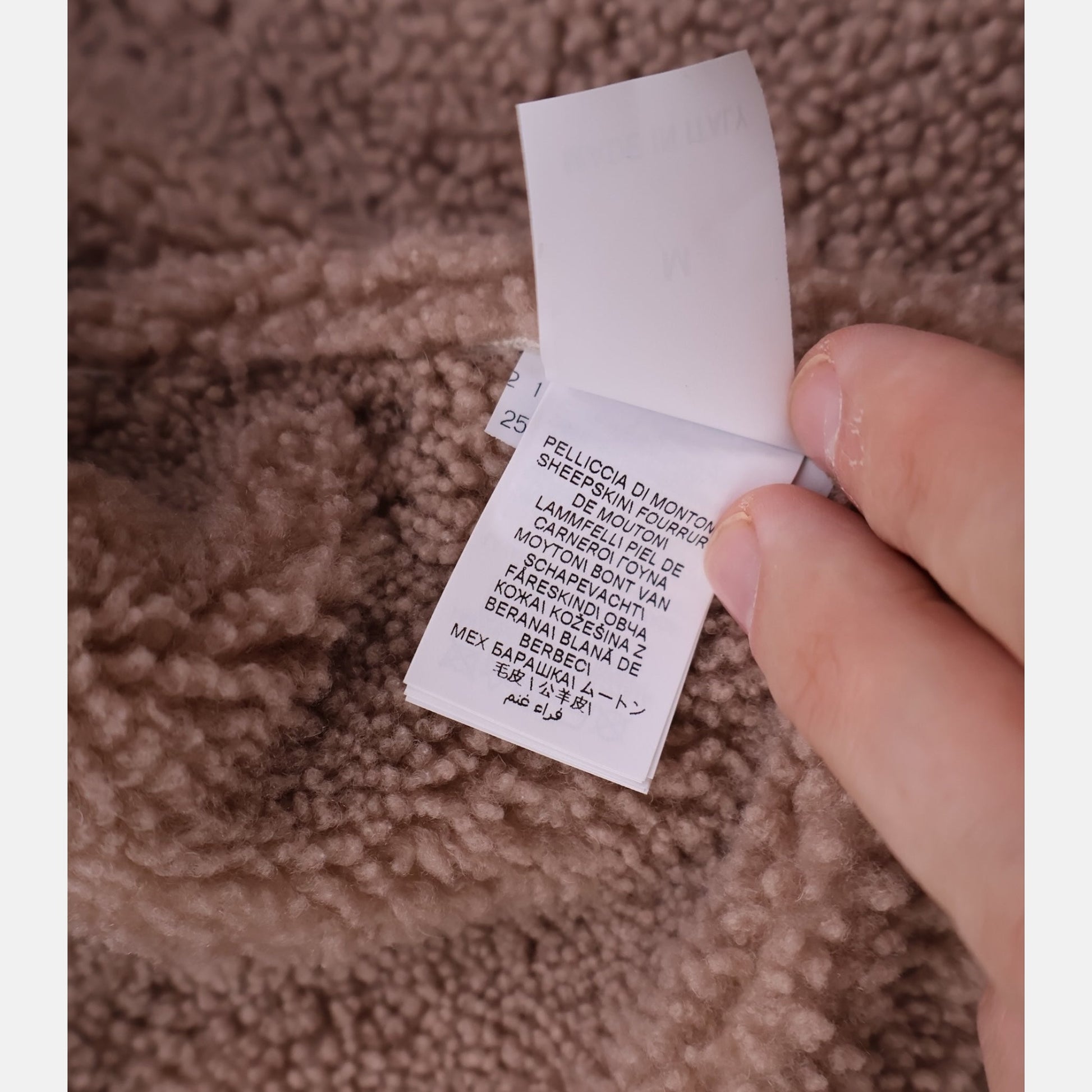 Brunello Cucinelli light beige suede shearling overcoat