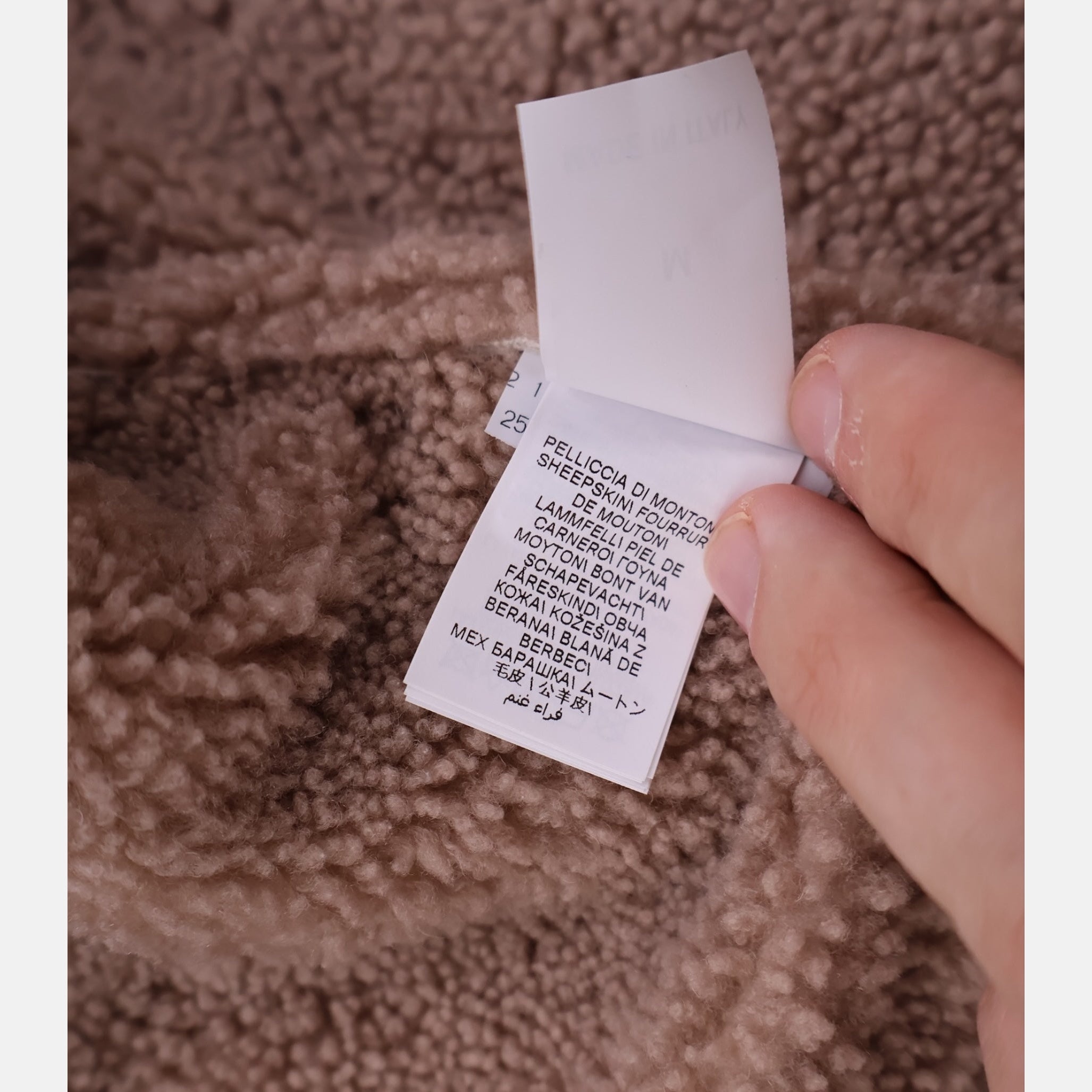 Brunello Cucinelli light beige suede shearling overcoat
