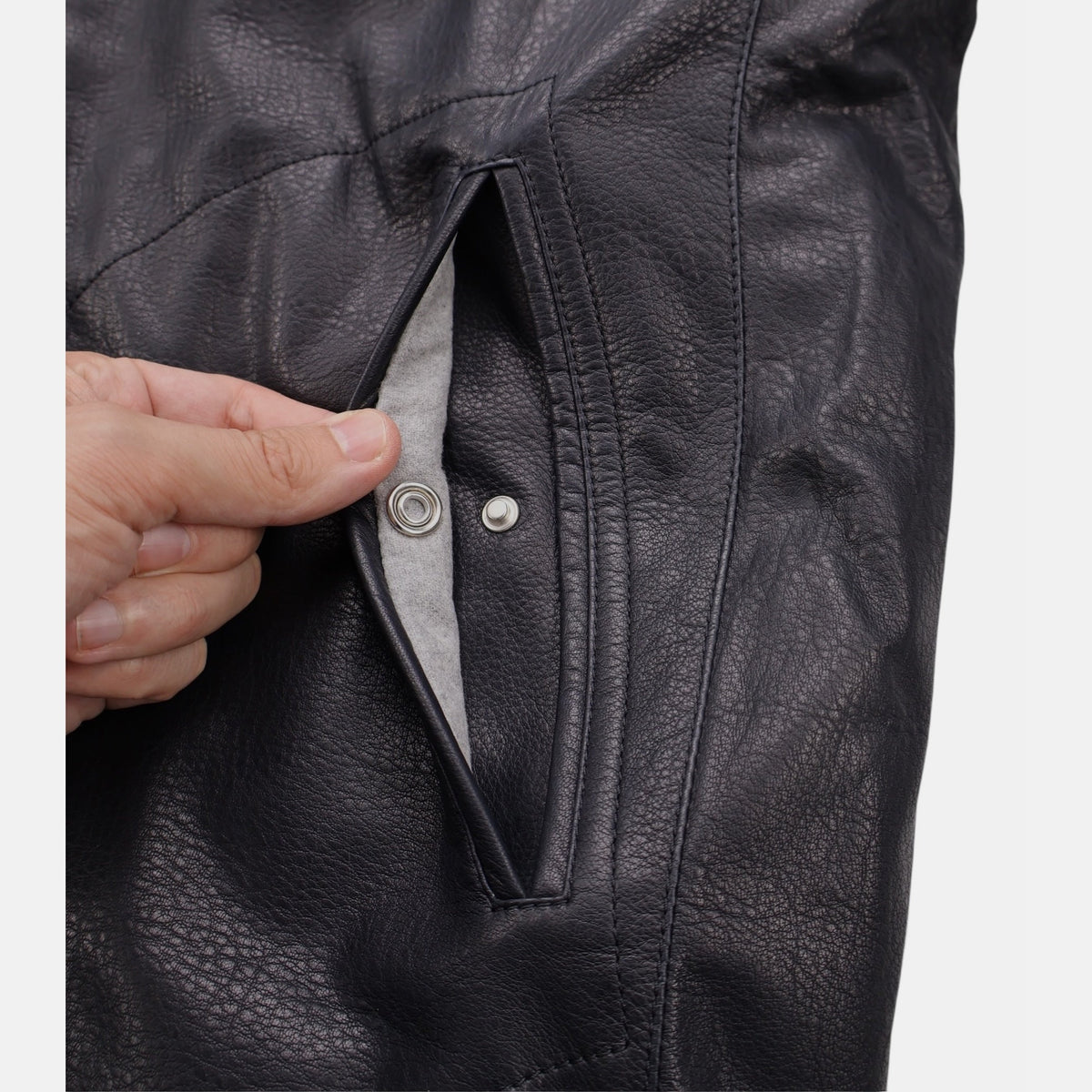 Brunello Cucinelli black and navy reversible hooded bomber jacket in calfskin leather