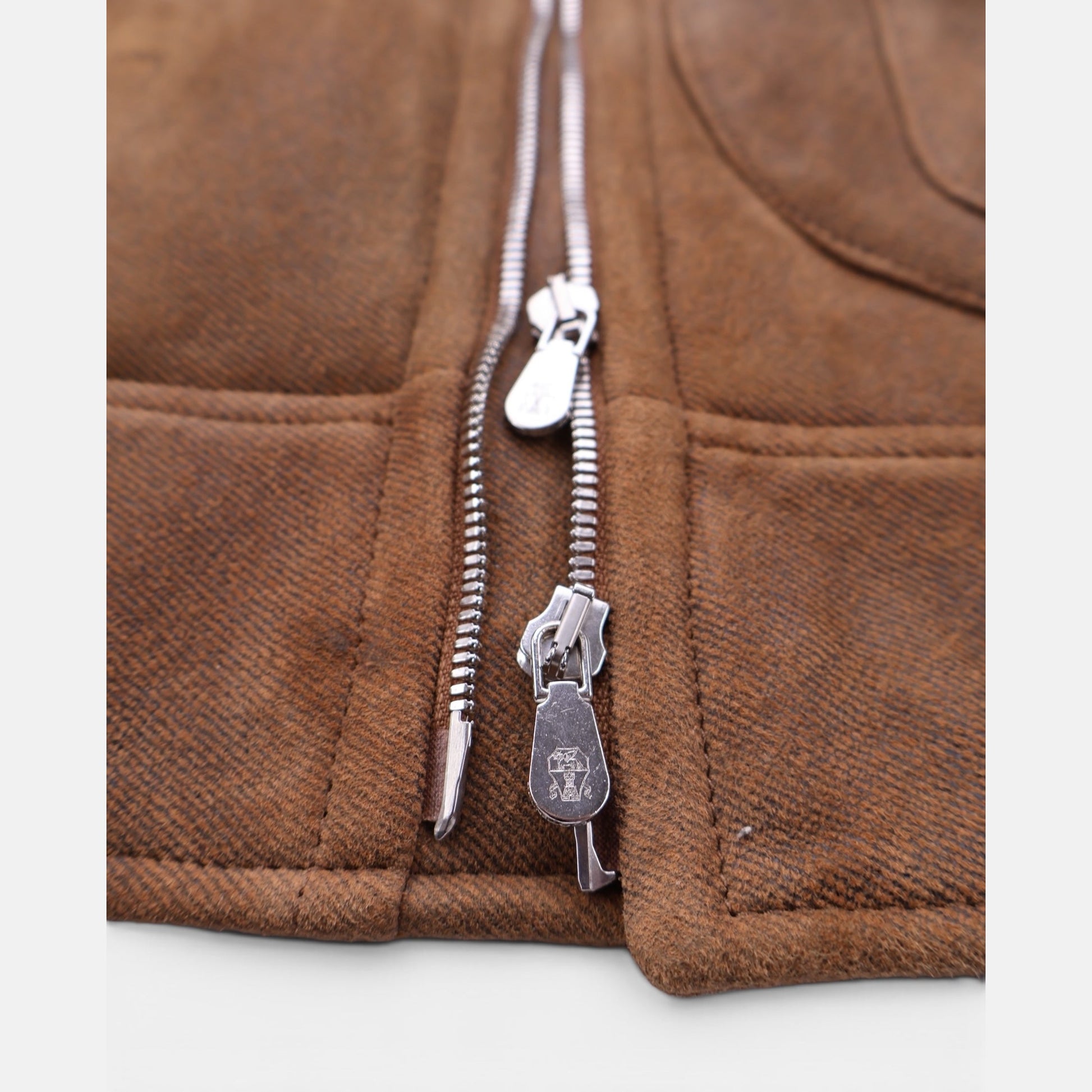 Brunello Cucinelli brown shearling-lined aviator jacket in calf leather