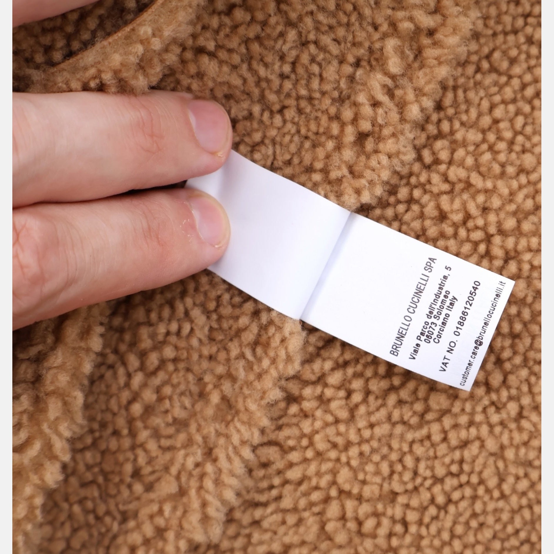 Brunello Cucinelli brown shearling-lined aviator jacket in calf leather