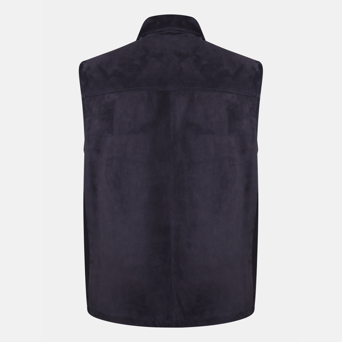 Brunello Cucinelli navy suede leather vest with Thermore insulation