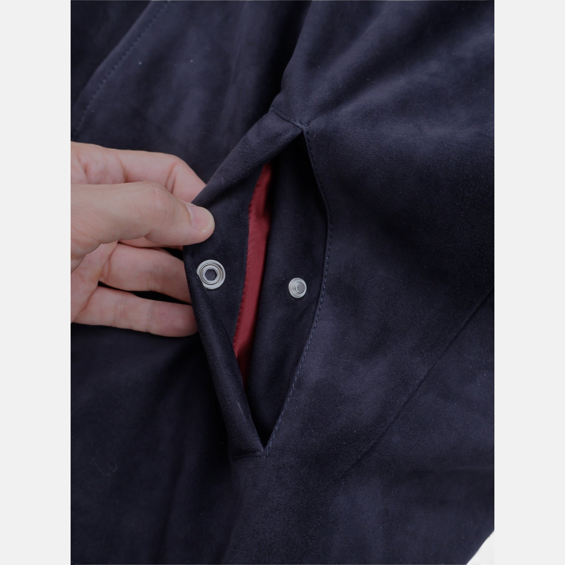 Brunello Cucinelli navy suede leather vest with Thermore insulation