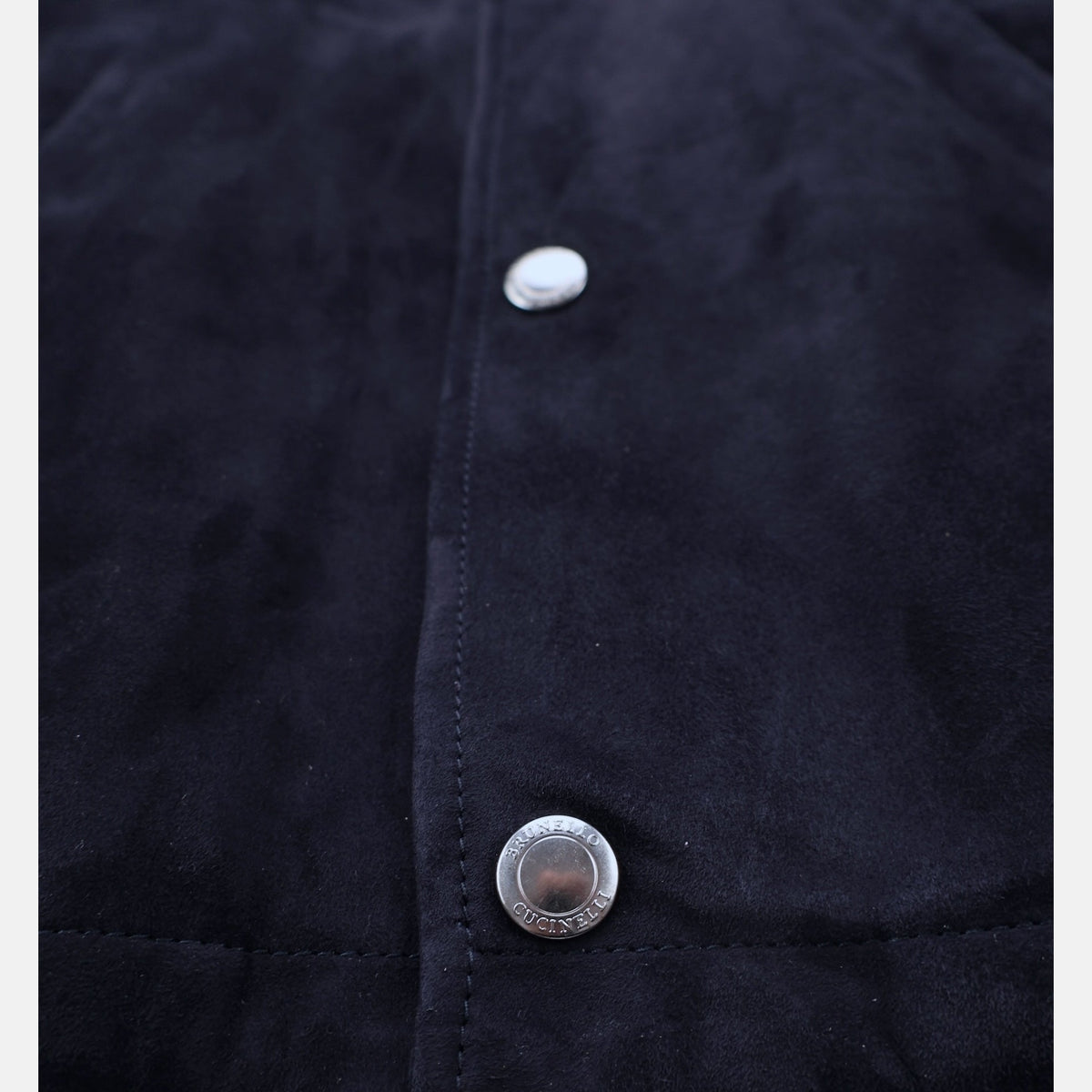 Brunello Cucinelli navy suede leather vest with Thermore insulation