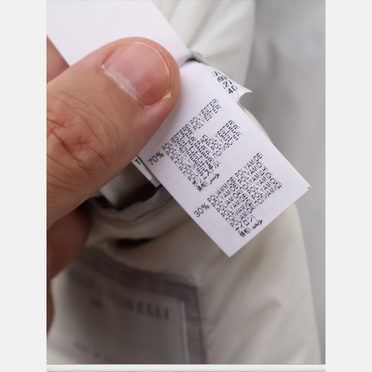 Brunello Cucinelli beige water-resistant snap-front vest, packable technical style