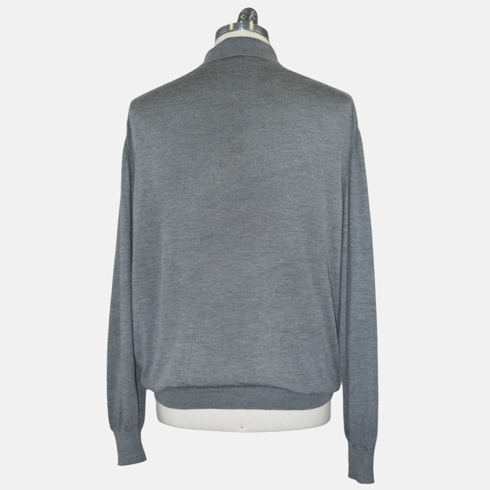 Grey Cashseta Longsleeve Polo (EU 60)