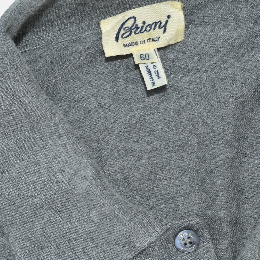 Grey Cashseta Longsleeve Polo (EU 60)