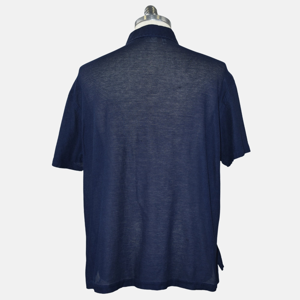 Navy Cotton Poloshirt (XXL)