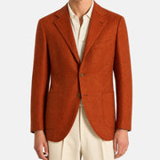 Orange Herringbone Blazer made of Cashmere (EU 52)