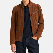 Brown Trucker Suede Jacket (L)