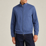 Loro Piana Blue Windmate Cashmere Bomber – pre-owned luxury menswear at Sanpetuna
