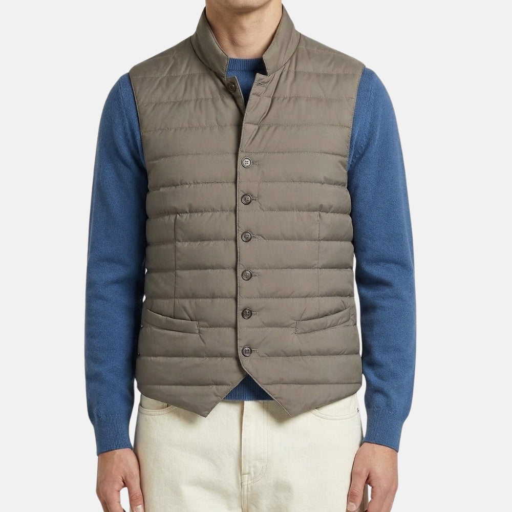 Brown Down Vest (L)