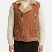 Brown Shearling Vest (M)