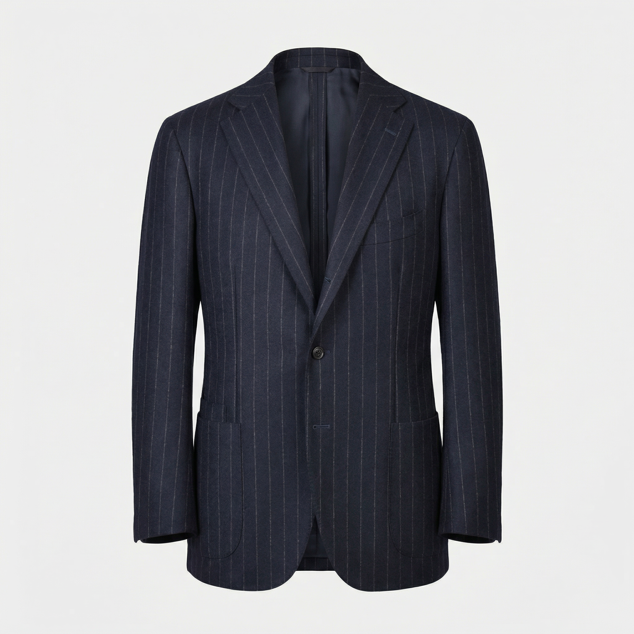 Navy Chalkstripe Suit made of Wool (EU 50)