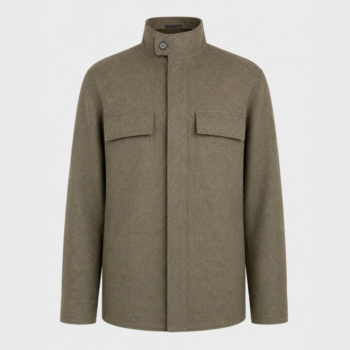 Green Oasi Cashmere Overshirt Jacket