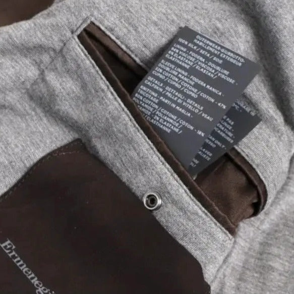 Zegna Brown Silk Bomber – pre-owned luxury menswear at Sanpetuna