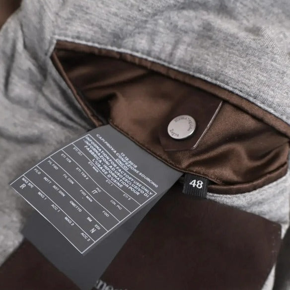 Zegna Brown Silk Bomber – pre-owned luxury menswear at Sanpetuna