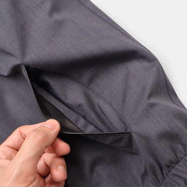 Ermenegildo Zegna Navy/Grey Wool-Silk Reversible Bomber – pre-owned luxury menswear at Sanpetuna
